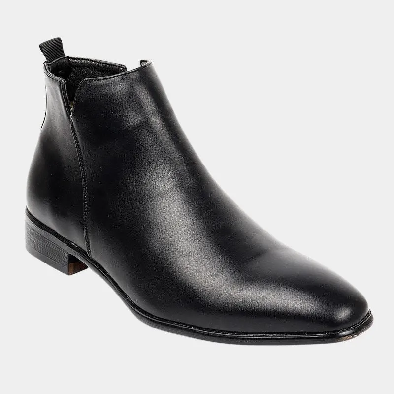 Herren Stiefel | Glatte Schaftform mit elastischem Seiteneinsatz