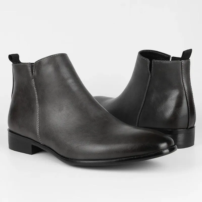 Herren Stiefel | Glatte Schaftform mit elastischem Seiteneinsatz