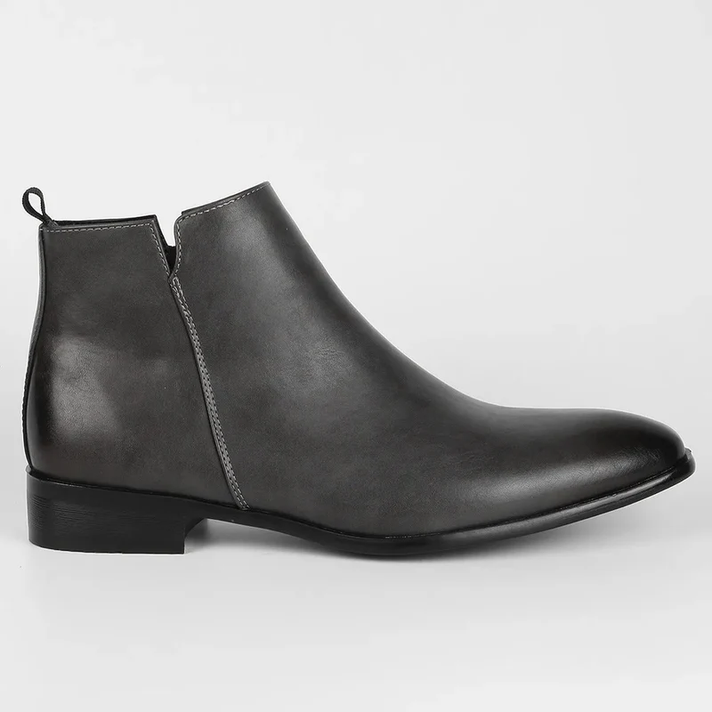 Herren Stiefel | Glatte Schaftform mit elastischem Seiteneinsatz