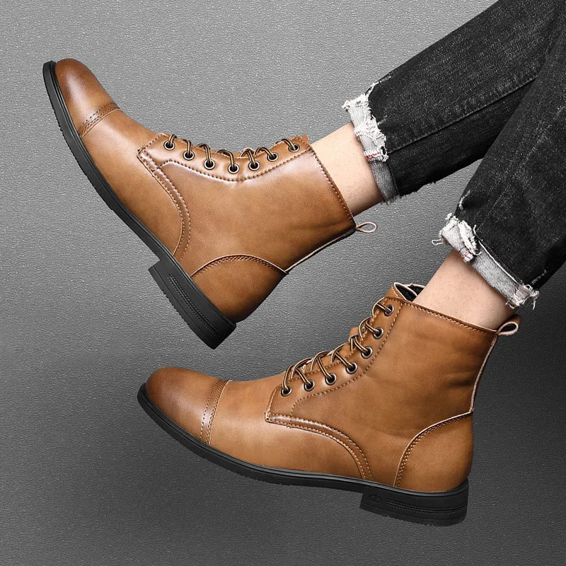Herren Stiefel | Schnürfront mit durchgehender Schafthöhe