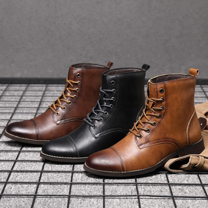 Herren Stiefel | Schnürfront mit durchgehender Schafthöhe