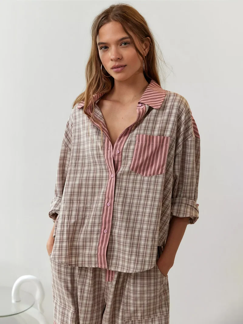 Damen Schlafset | Zweiteilige Ausführung mit ruhiger Schnittform