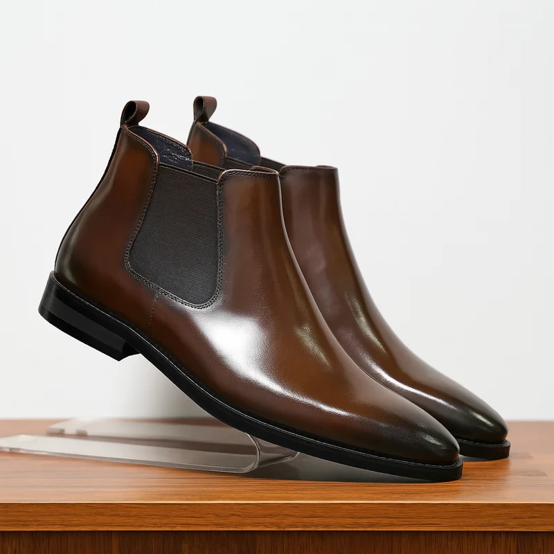 Herren Stiefeletten | Schlanke Form mit seitlichem Einstieg