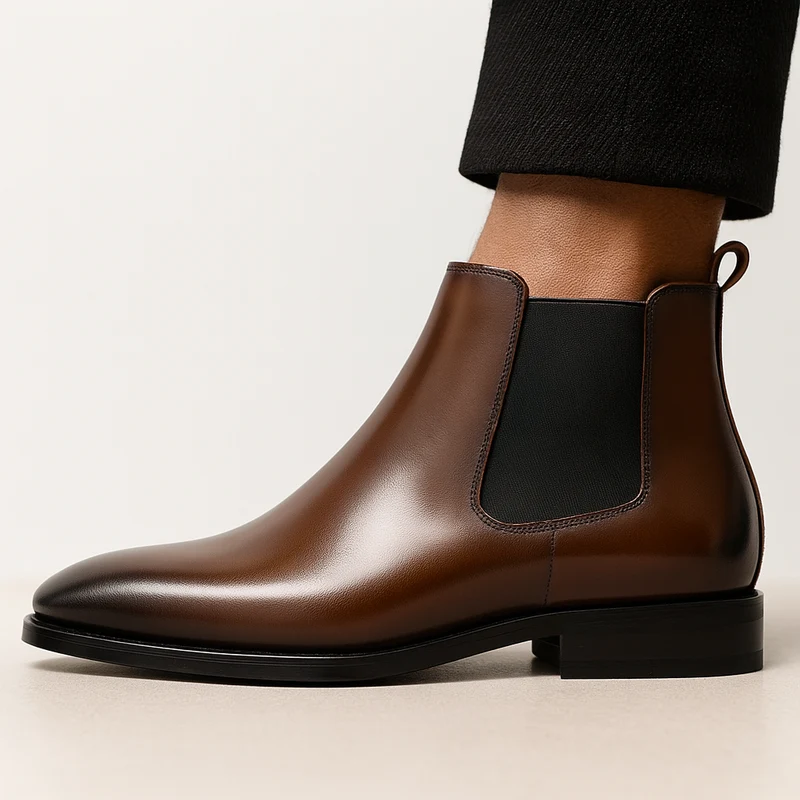 Herren Stiefeletten | Schlanke Form mit seitlichem Einstieg