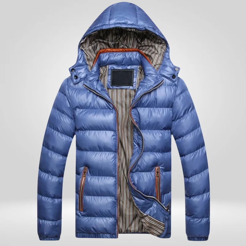 Herren Mantel gepolstert | Kapuzenform mit geschlossener Silhouette