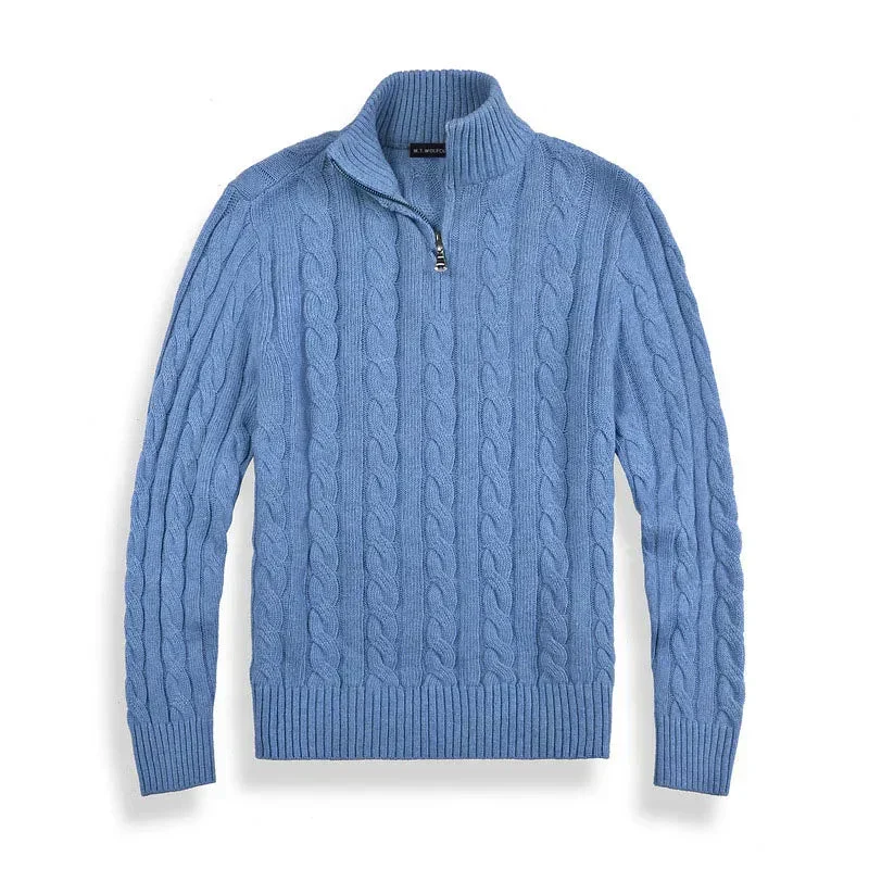 Herren Pullover | Stehkragen mit teilweiser Öffnung