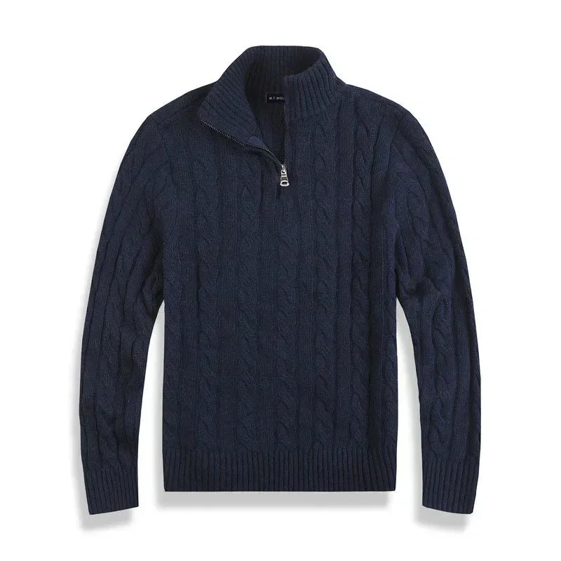 Herren Pullover | Stehkragen mit teilweiser Öffnung