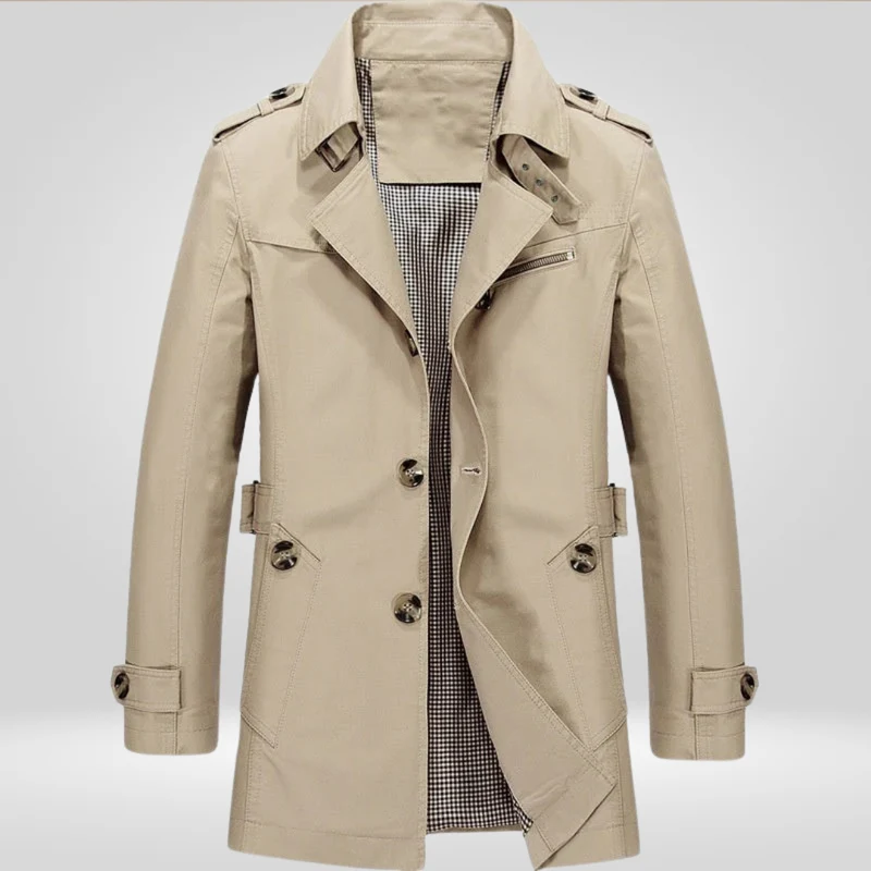 Herren Trenchcoat | Klassische Länge mit strukturierter Schnittführung