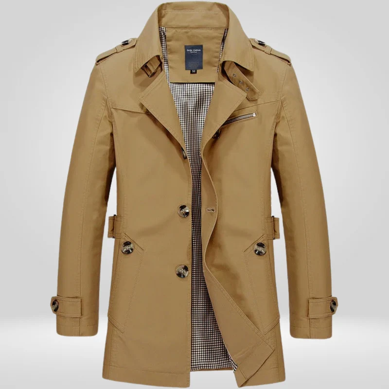 Herren Trenchcoat | Klassische Länge mit strukturierter Schnittführung