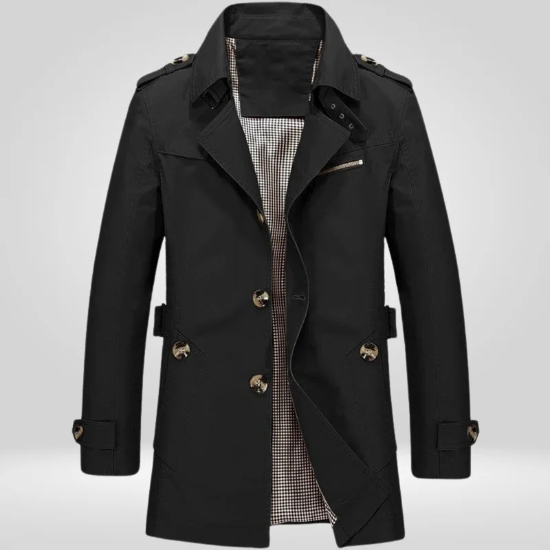Herren Trenchcoat | Klassische Länge mit strukturierter Schnittführung