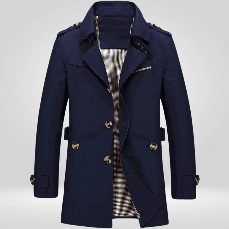 Herren Trenchcoat | Klassische Länge mit strukturierter Schnittführung
