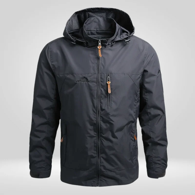 Herren Regenjacke | Schutzorientierte Form mit funktionalem Aufbau