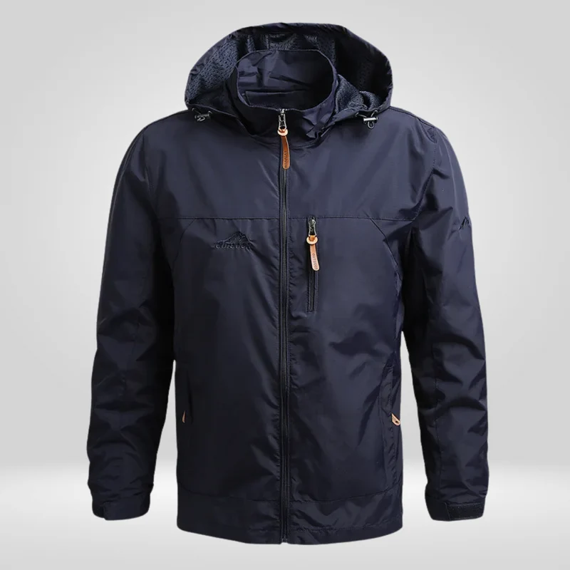 Herren Regenjacke | Schutzorientierte Form mit funktionalem Aufbau