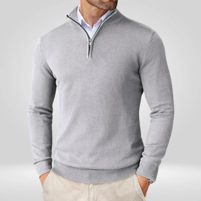 Herren Pullover | Reißverschlusskragen schmale Linienführung