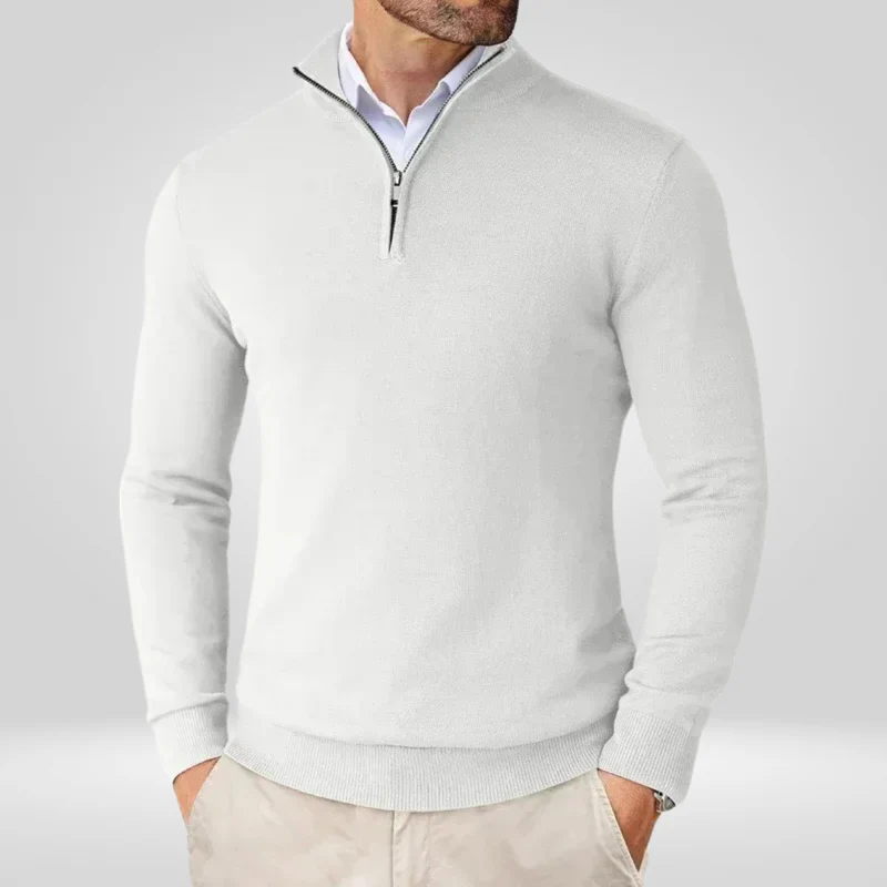 Herren Pullover | Reißverschlusskragen schmale Linienführung