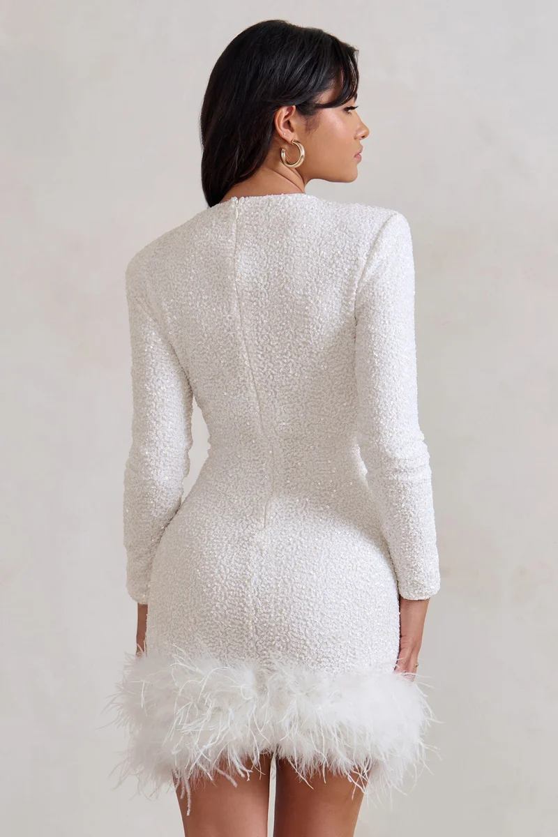 Damen-Minikleid mit dekorativer Bordüre | kurze Ausführung