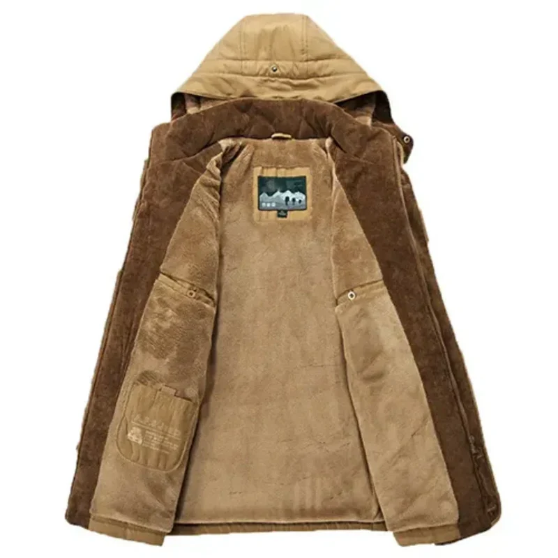 Herren-Winterjacke mit Kapuze und Verstärkung | isolierte Ausführung