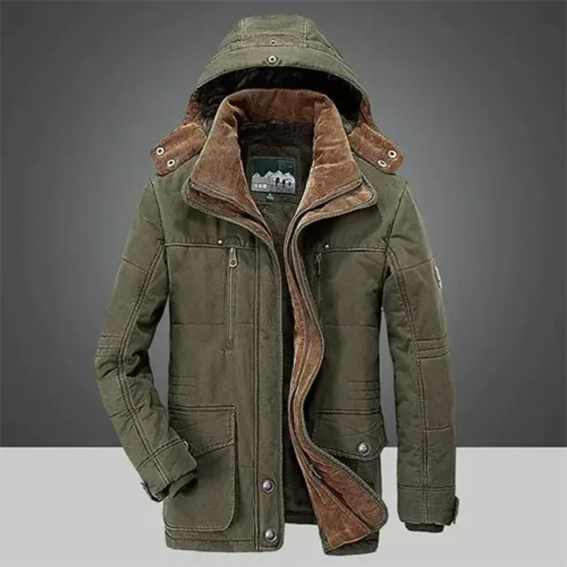 Herren-Winterjacke mit Kapuze und Verstärkung | isolierte Ausführung