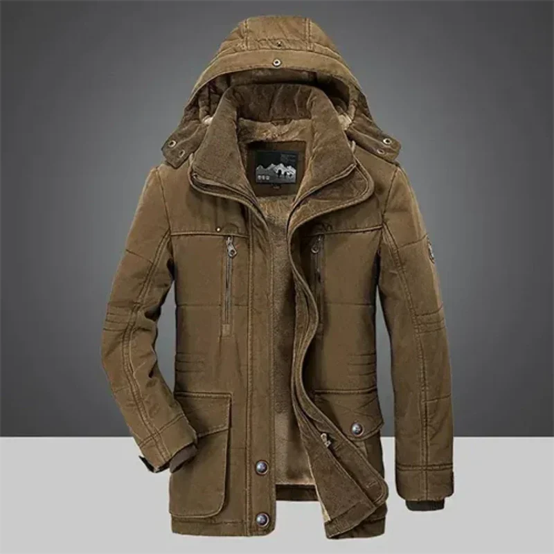 Herren-Winterjacke mit Kapuze und Verstärkung | isolierte Ausführung