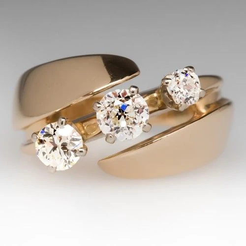 Vintage Zirkonia Offener Ring