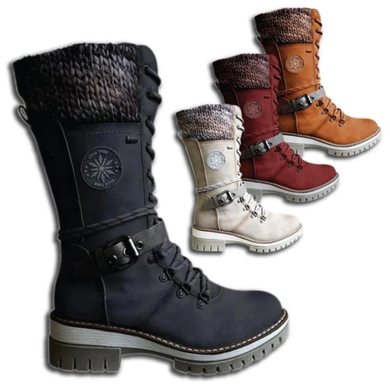 Damen-Schnürstiefel mit mittlerer schafthöhe | Wintertauglich