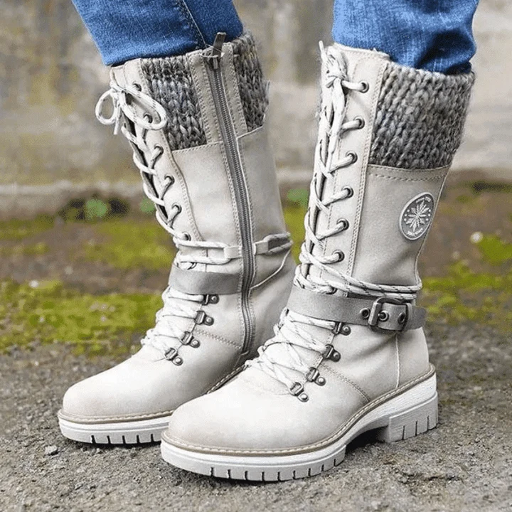 Damen-Schnürstiefel mit mittlerer schafthöhe | Wintertauglich