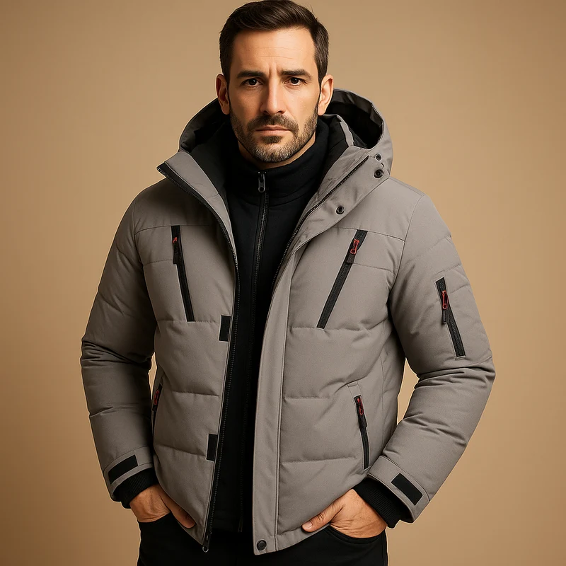 Herrenjacke für die Wintersaison | Lange Ausführung