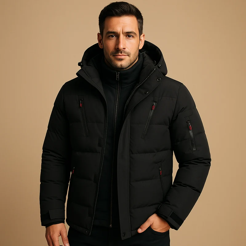 Herrenjacke für die Wintersaison | Lange Ausführung