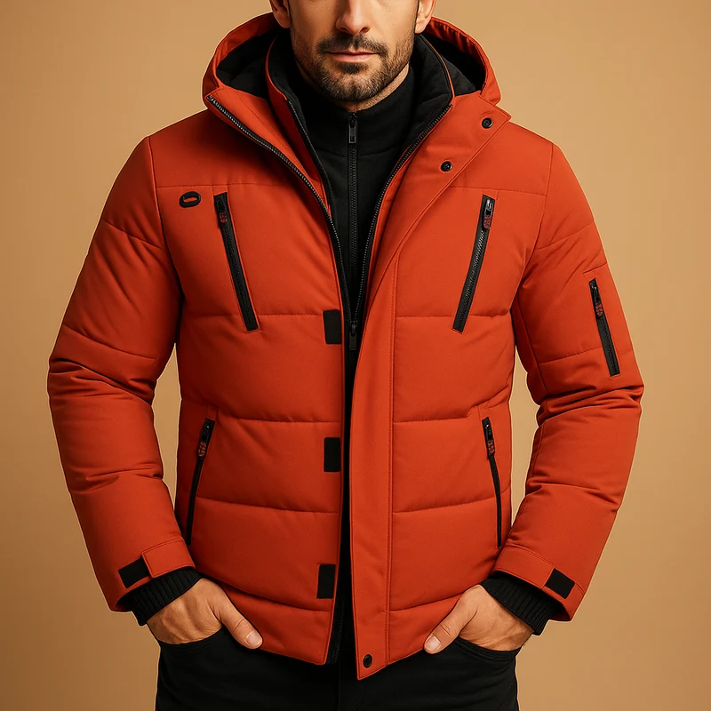 Herrenjacke für die Wintersaison | Lange Ausführung