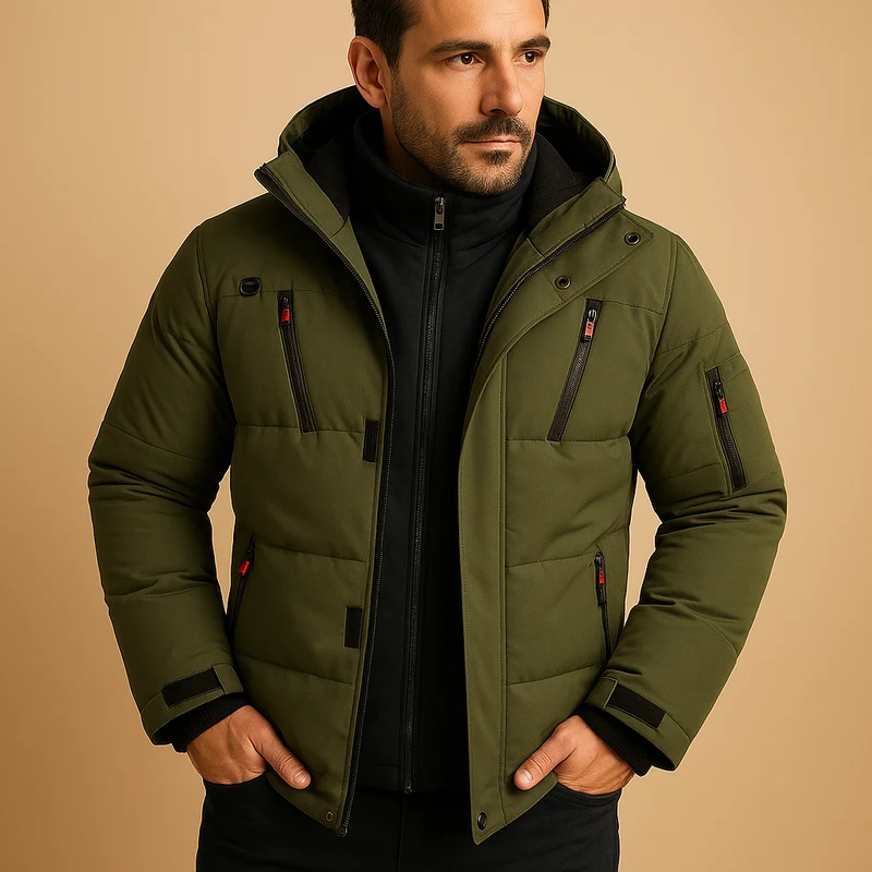 Herrenjacke für die Wintersaison | Lange Ausführung
