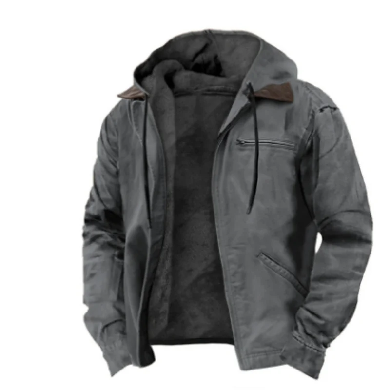 Herrenjacke mit Kapuzenform | Übergangsgeeignet