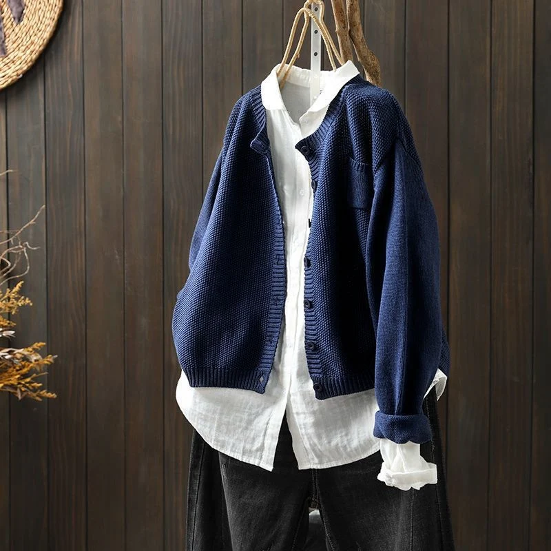 Rippstrick Strickjacke für Damen | Übergroß