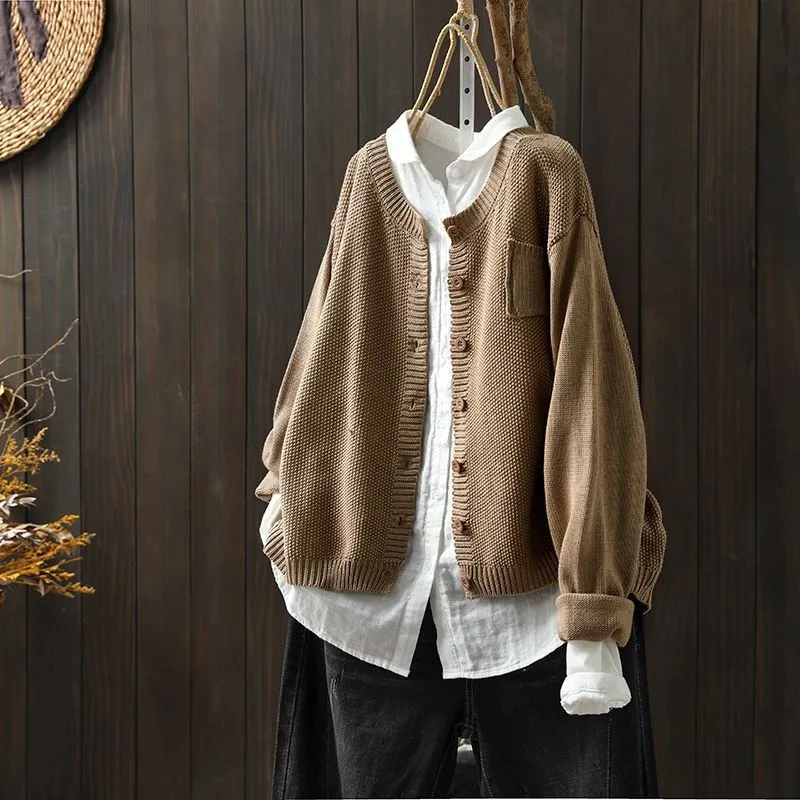 Rippstrick Strickjacke für Damen | Übergroß