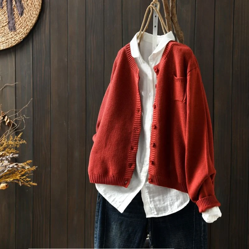 Rippstrick Strickjacke für Damen | Übergroß