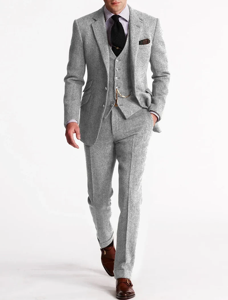Herren-Anzug klassischer Stil | dreiteiliges Set