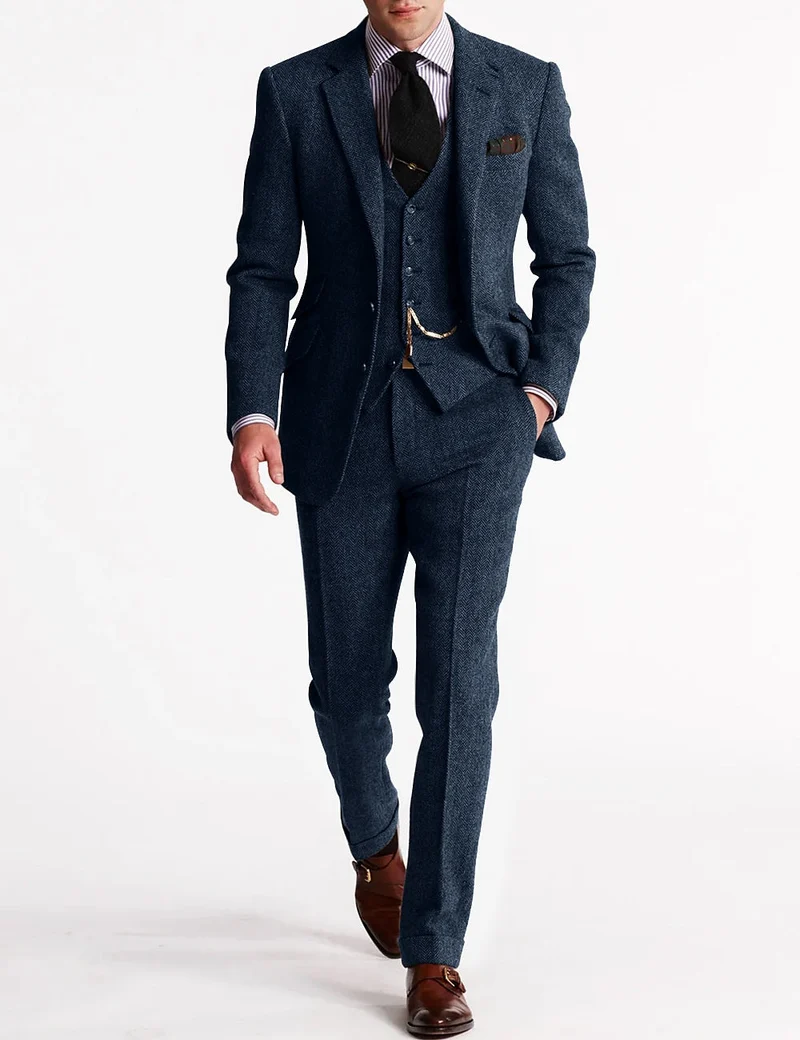 Herren-Anzug klassischer Stil | dreiteiliges Set