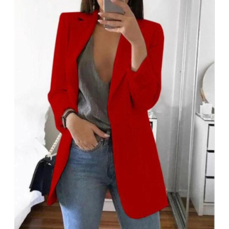 Damen-Blazer mit Langarmkonstruktion | sachliche Linienstruktur