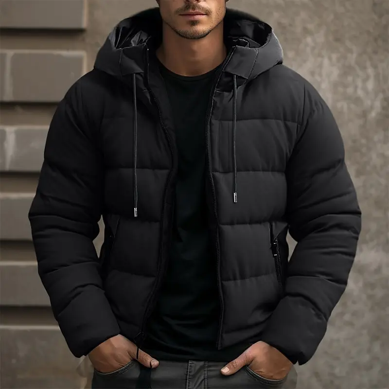 Herren-Winterjacke in Pufferbauweise | voluminöse füllstruktur