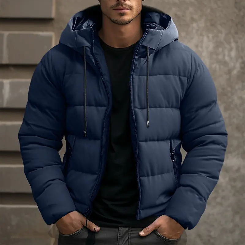 Herren-Winterjacke in Pufferbauweise | voluminöse füllstruktur