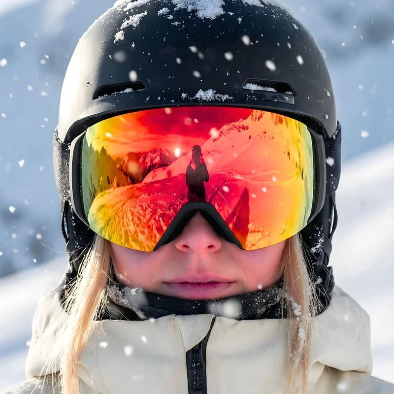 Unisex Skibrille | Panoramadesign geeignet für alpinen Einsatz