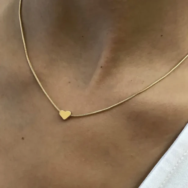 Goldene Mini Herz Halskette