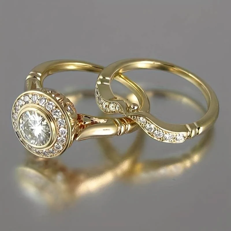 Vintage Gold & Zirkonia Ring Pack