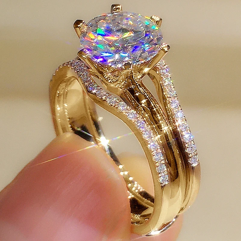 Vintage bunt funkelnde Ring Set