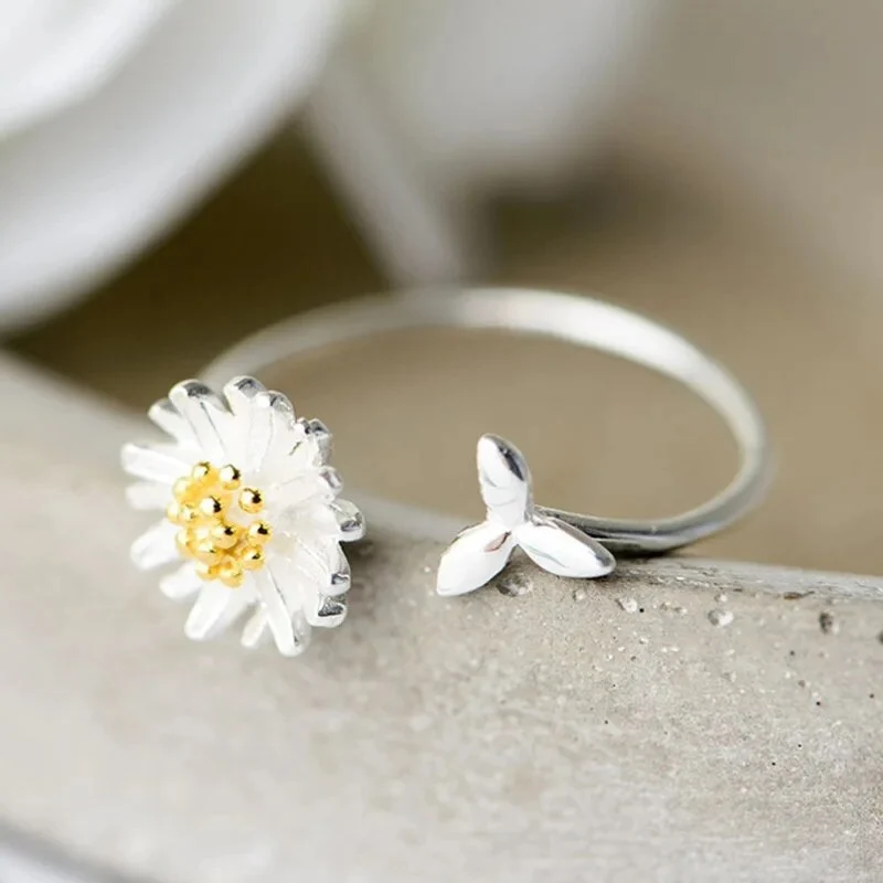 Silber Gänseblümchen Ring