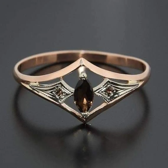 Hollow Ring in Vintage-Roségold