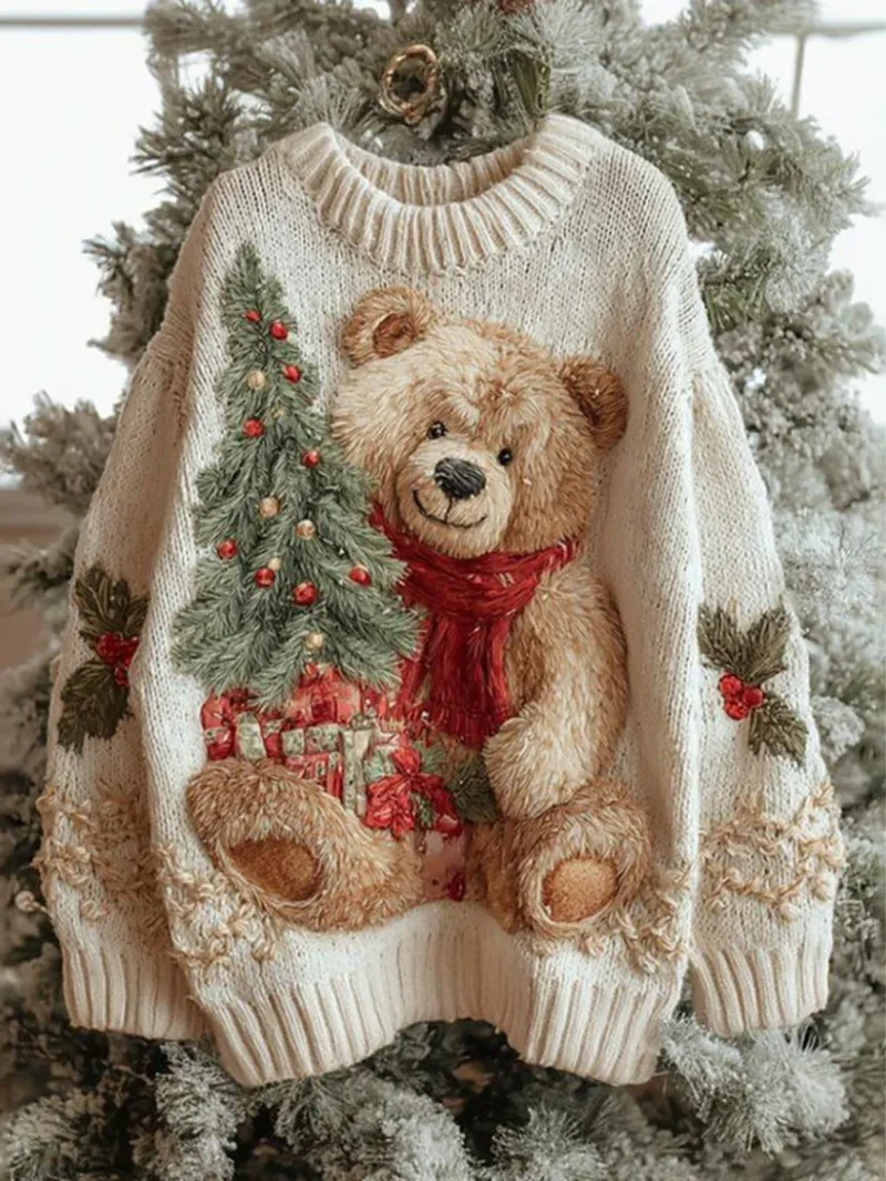 Elena – Weihnachtspullover mit festlichen Details
