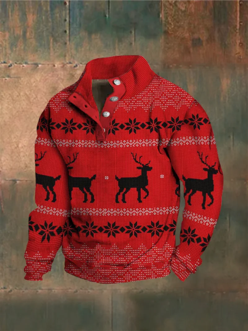 Andreas - Klassischer Weihnachts-Pullover mit Rentiermuster