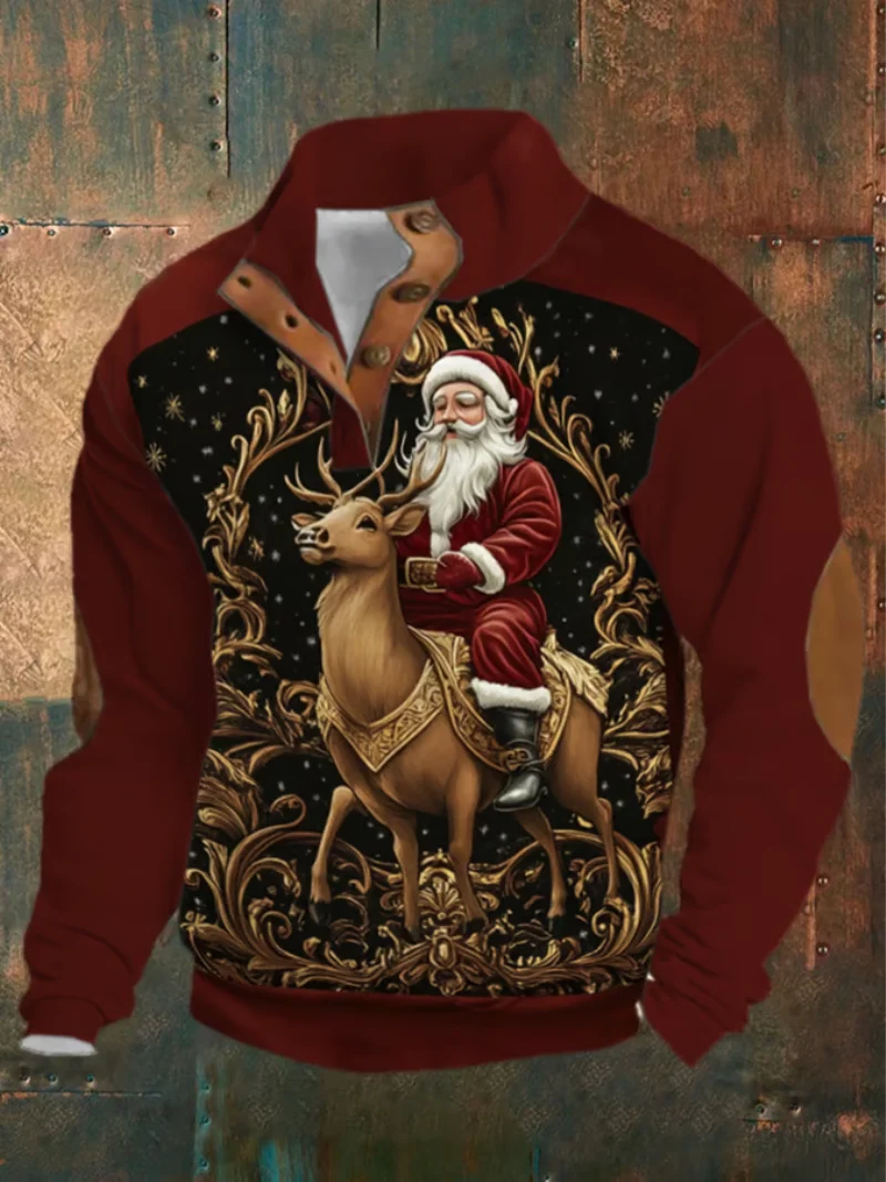 Ricardo - Weihnachtspulli mit Rentierdruck