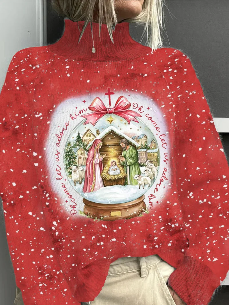 Maria - Weihnachtspullover mit Krippe