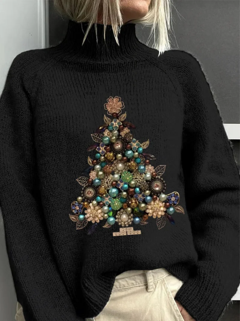 Livia - Weihnachtspullover mit eleganten Weihnachtsbaum